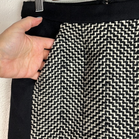 J.Crew wool mini skirt size 0 lined color block NWT - Picture 3 of 10